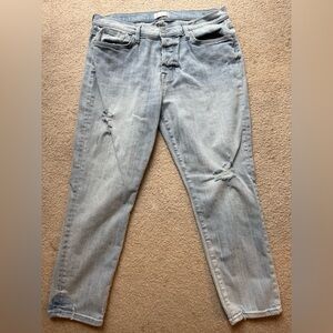 7 for all mankind Josefina Light Blue Distressed Women Jeans sz 32